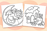 Cozy Festive Coloring Pages Vol. 1, a Seasonal Illustration by Inkivelle Studio (Thumbnail 2 of 3)