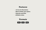 Western Line Art Illustrations, an Illustration by cd-design.co (Thumbnail 7 of 7)