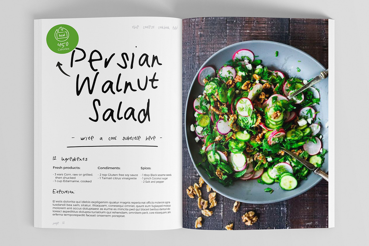 32 Pages Cool CookBook Magazine, a Magazine Template by DeLaGranSiete (Photo 8 of 11)