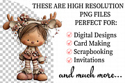 Quirky Christmas Reindeer Clipart, an Illustration by Daily.Designs (Thumbnail 2 of 5)