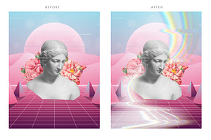 Vapor Wave Light Overlays Png