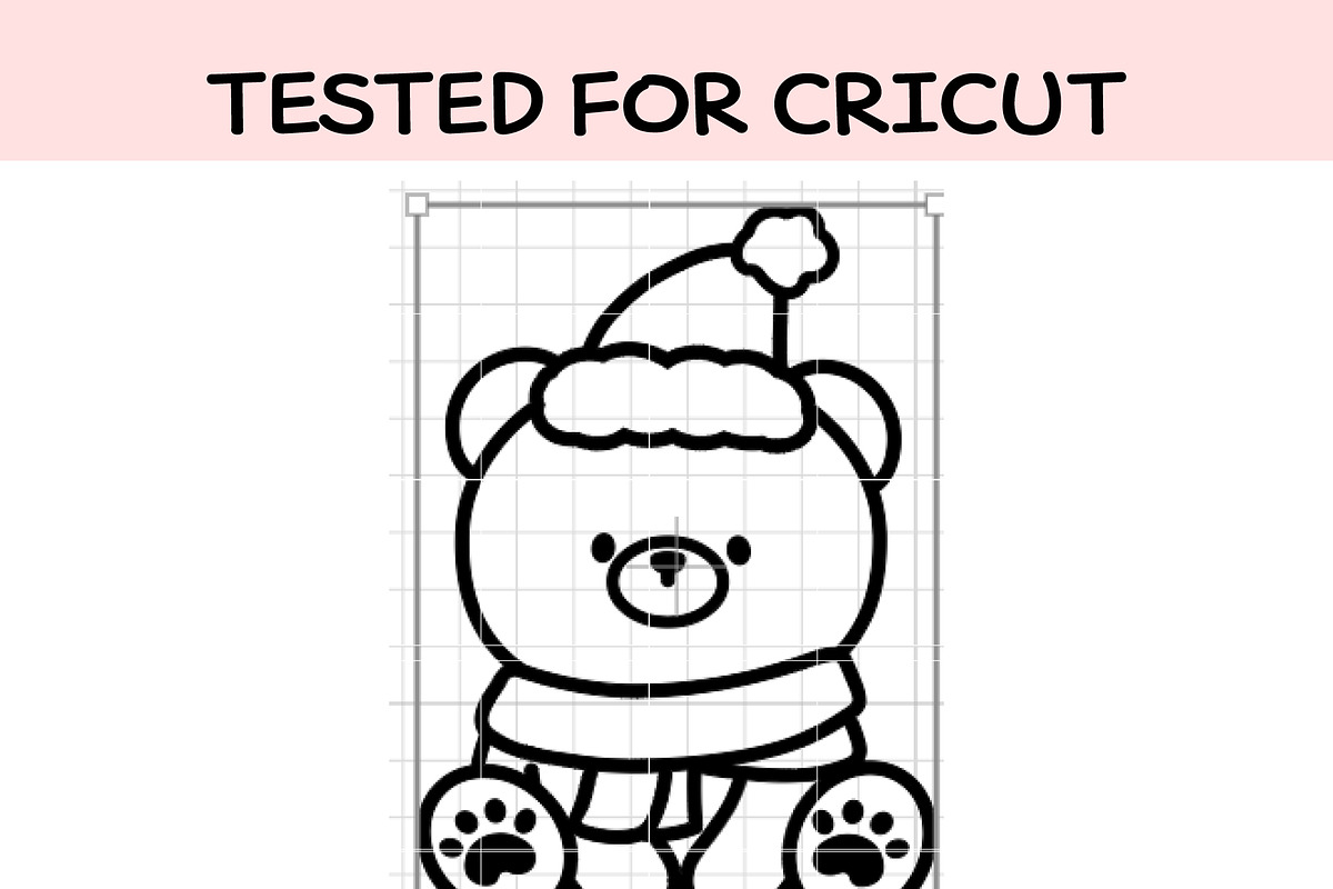Cute Christmas Bear SVG for Cricut, an Illustration by TheHitShop (Photo 5 of 10)