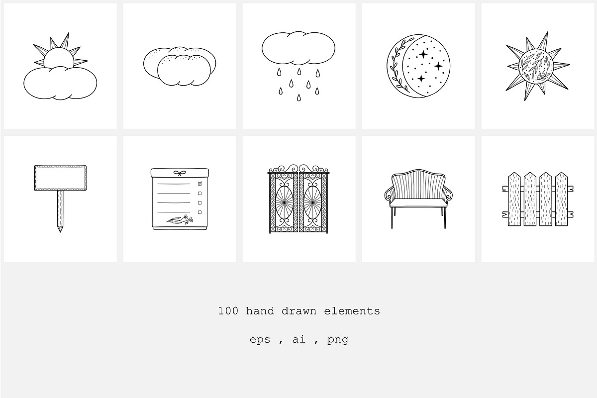 Farming & gardening line icon set, an Outline Icon by NatalieArtShop (Photo 14 of 16)