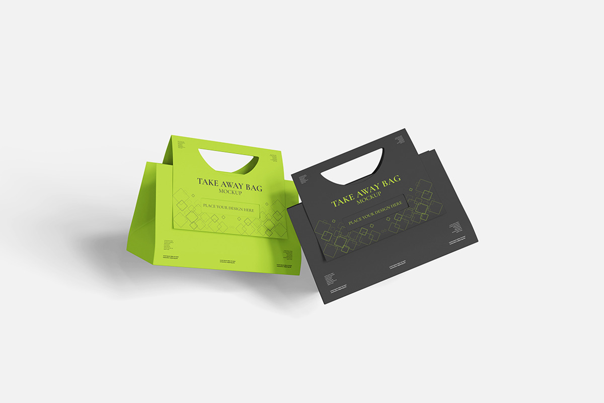 Take Away Bag Mockup, a Product Mockup by Indah (Photo 3 of 6)