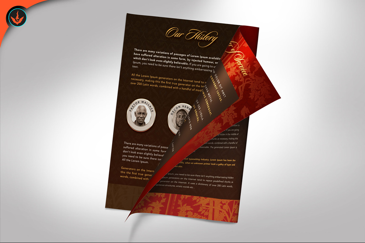 Crimson Pastor's Anniversary Program, a Brochure Template by SeraphimChris (Photo 5 of 6)