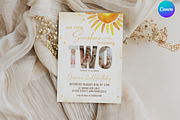 Sunshine Second Bday Photo Invite, a Templates & Theme by Digital_Mind (Thumbnail 1 of 3)
