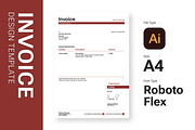 Minimalist Clean Invoice Design, a Marketing Template by Dimatra Store (Thumbnail 1 of 3)