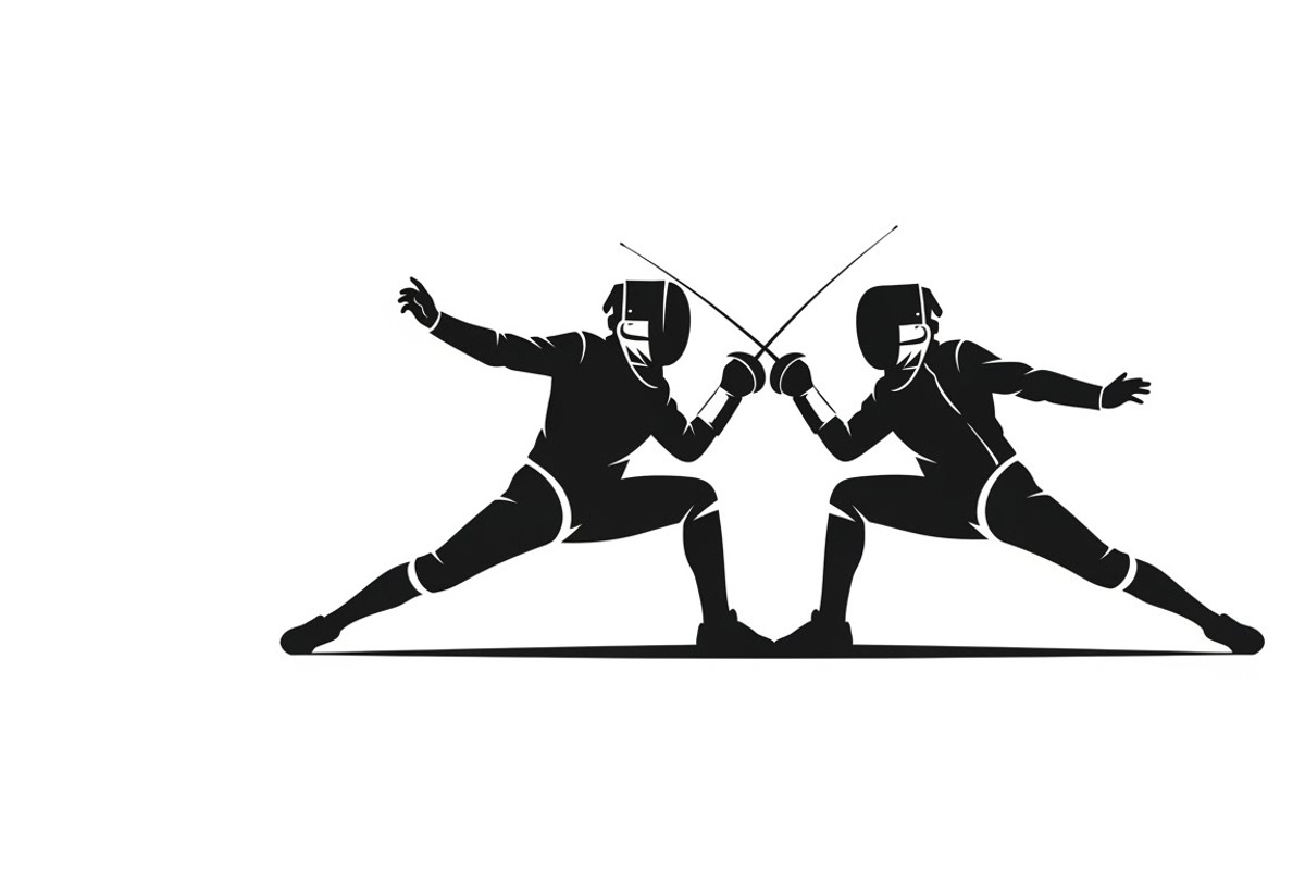 An elegant Fencing Duel Silhouettes, an Illustration by Amazin_art (Photo 28 of 31)