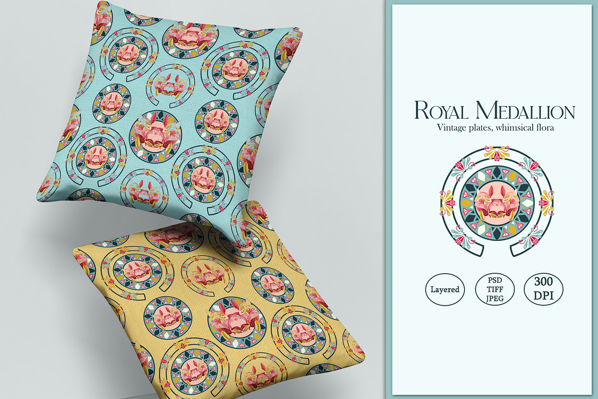 Royal Medallion Prints & Patterns, a Pattern Graphic by GND ART STUDIO (Photo 7 of 8)