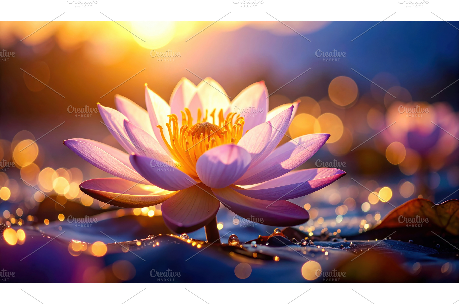 Lotus flower illuminated at sunset, a Nature Photo by Igor Tichonow