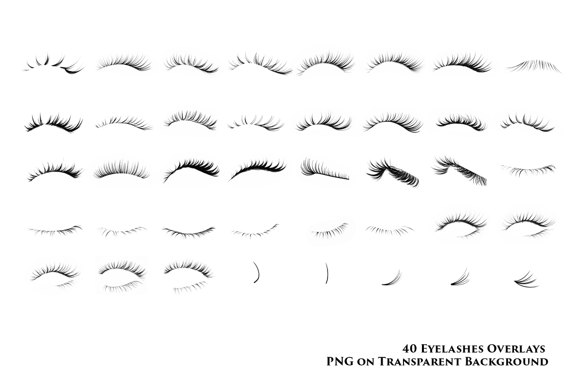 40 Eyelashes Overlays, an Object Graphic by HappyNews (Photo 7 of 7)