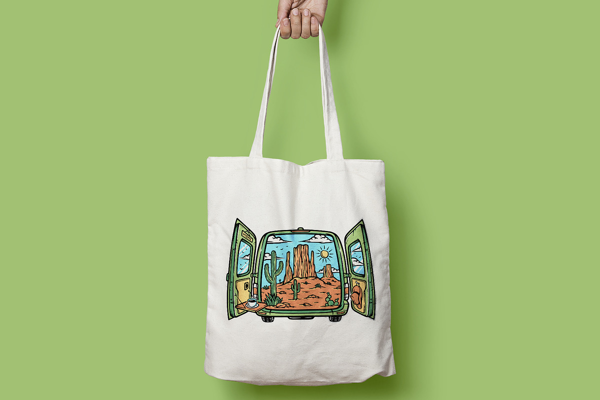 Desert landscape in the car, a Person Illustration by gunaonedesign (Photo 5 of 5)