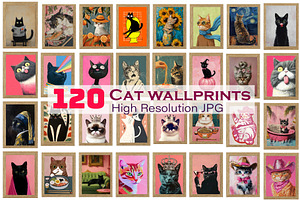 Cat Prints, Watercolor Cat Wall Art, an Animal Photo by Chipshpow Graphics