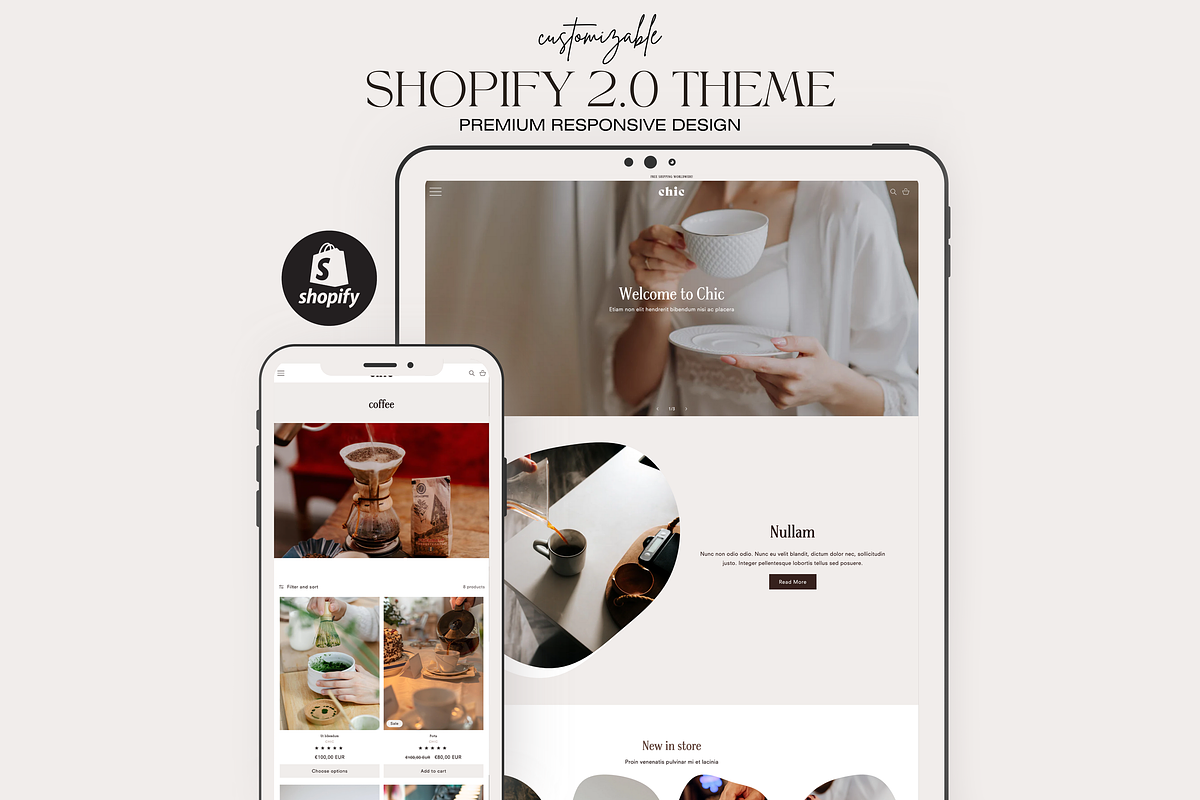 Elegant Shopify Theme Template, a Shopify Template by Tarsi.io (Photo 1 of 4)