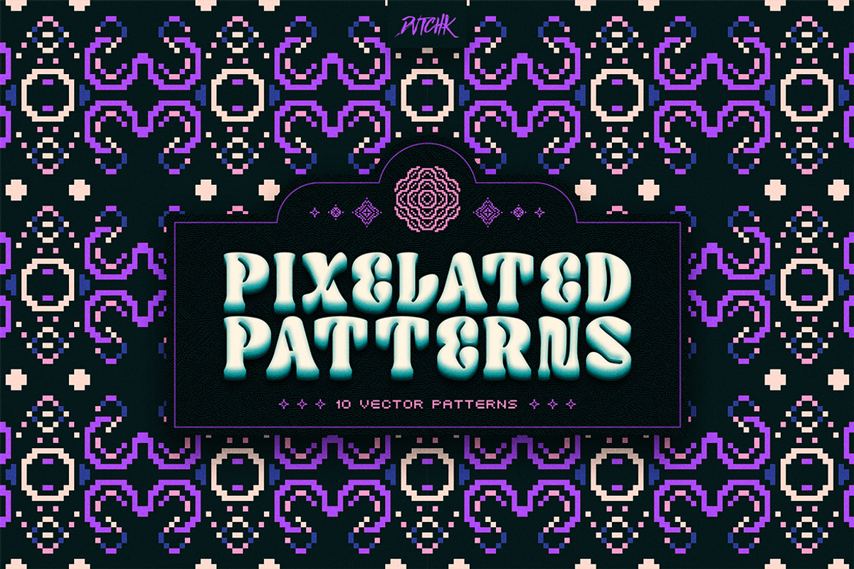Pixel Mosaic Patterns | Vol. 12, a Pattern Graphic by dvtchk (Photo 9 of 10)