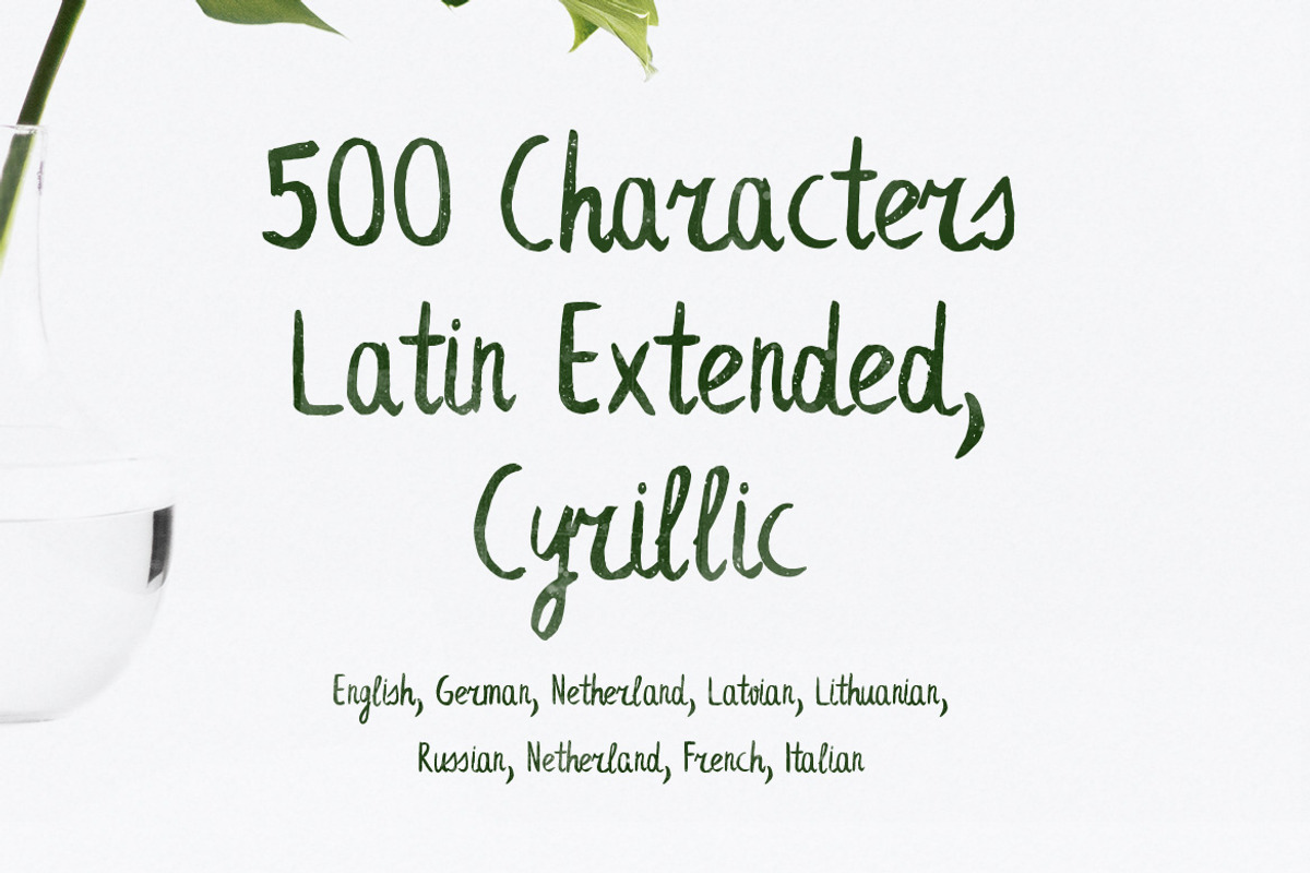 Leafy Extended Brush Font preview 2