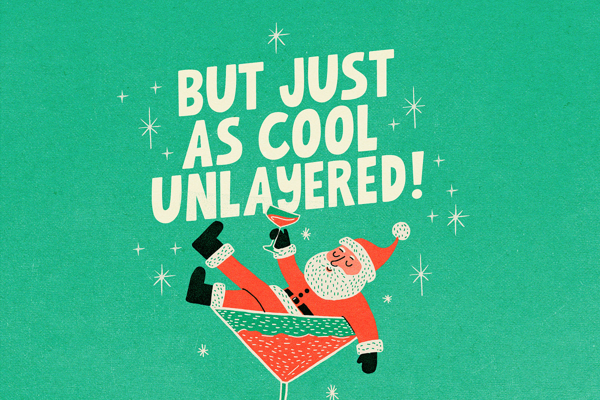 Club Merry Layered Font, a Sans Serif Font by Nicky Laatz (Photo 3 of 12)