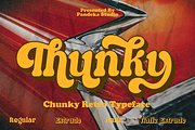 Thunky - Chunky Retro Typeface, a Serif Font by Pandeka Studio (Thumbnail 1 of 13)