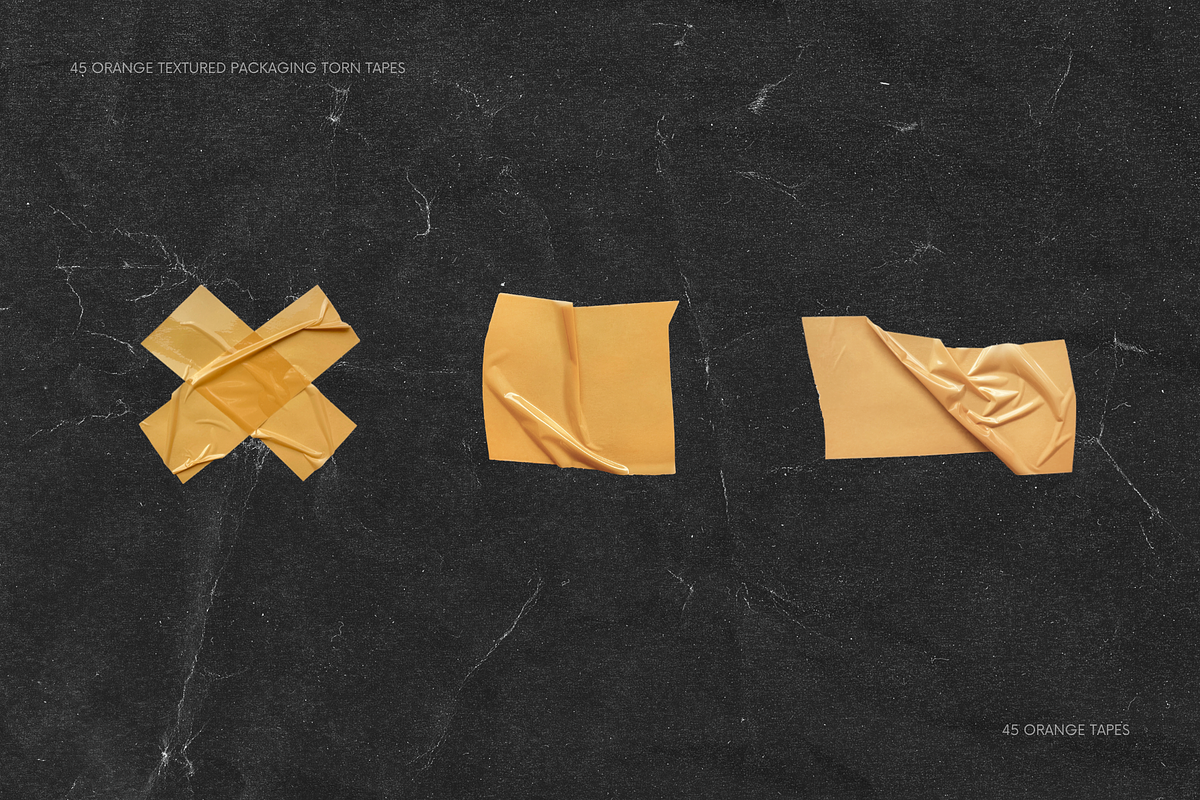 Orange Textured Packaging Torn Tapes, a Texture Graphic by Ksuview (Photo 11 of 12)