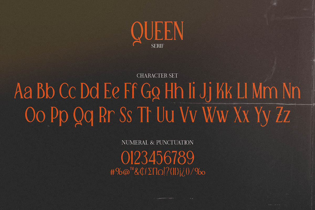 Queen Serif - 10 fonts, a Serif Font by FactoryType Studio (Photo 4 of 10)