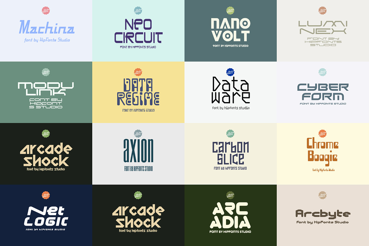 Robotics Font Bundle - 55 Fonts!, a Sans Serif Font by HipFonts (Photo 2 of 15)