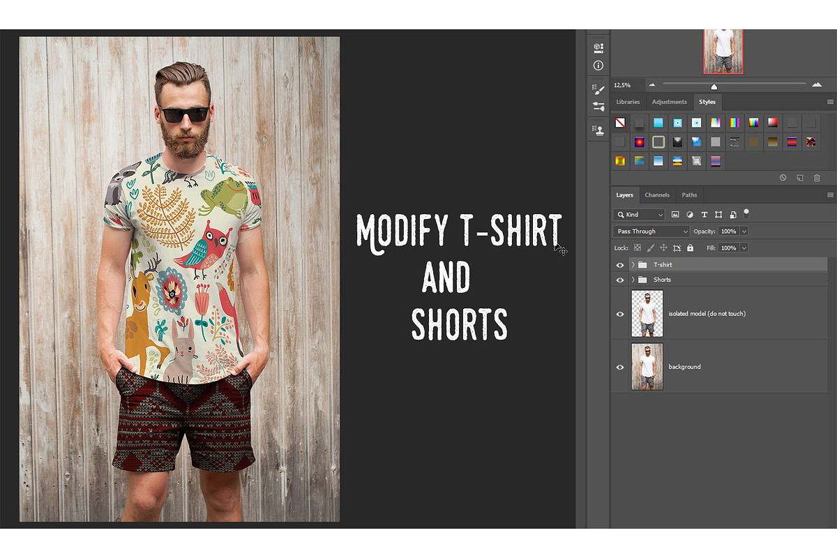 T-shirt mock up (front and back) # 1, a Shirt Mockup by Arfis (Photo 4 of 7)
