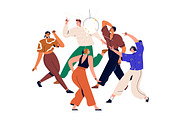 Happy people dancing at party set, a Person Illustration by Good Studio (Thumbnail 4 of 14)