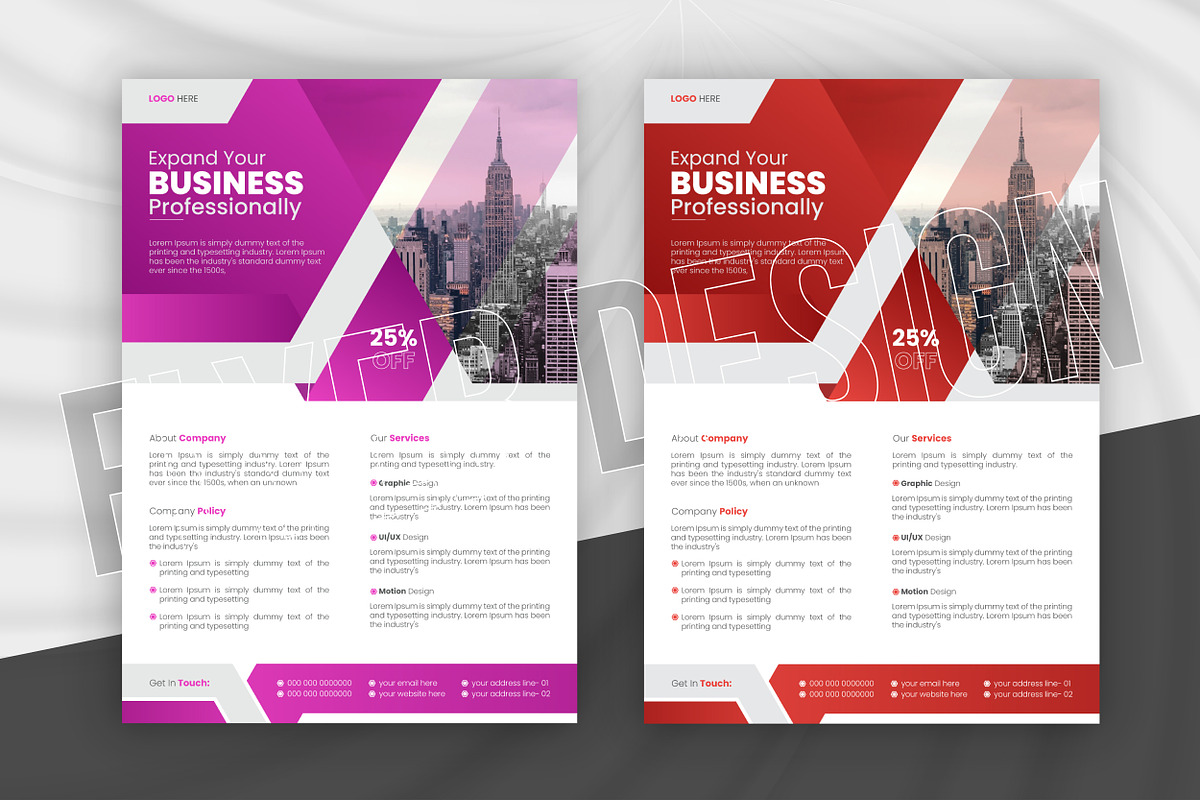 Corporate Business Flyer Design, a Flyer Template by MxVect Stock (Photo 1 of 3)