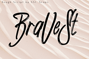 Bravest rough script font, a Script Font by SSI.Scraps (Thumbnail 1 of 11)