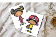 Quirky Kids and Their Sports, a Person Illustration by PrintHaven Designs (Thumbnail 7 of 8)