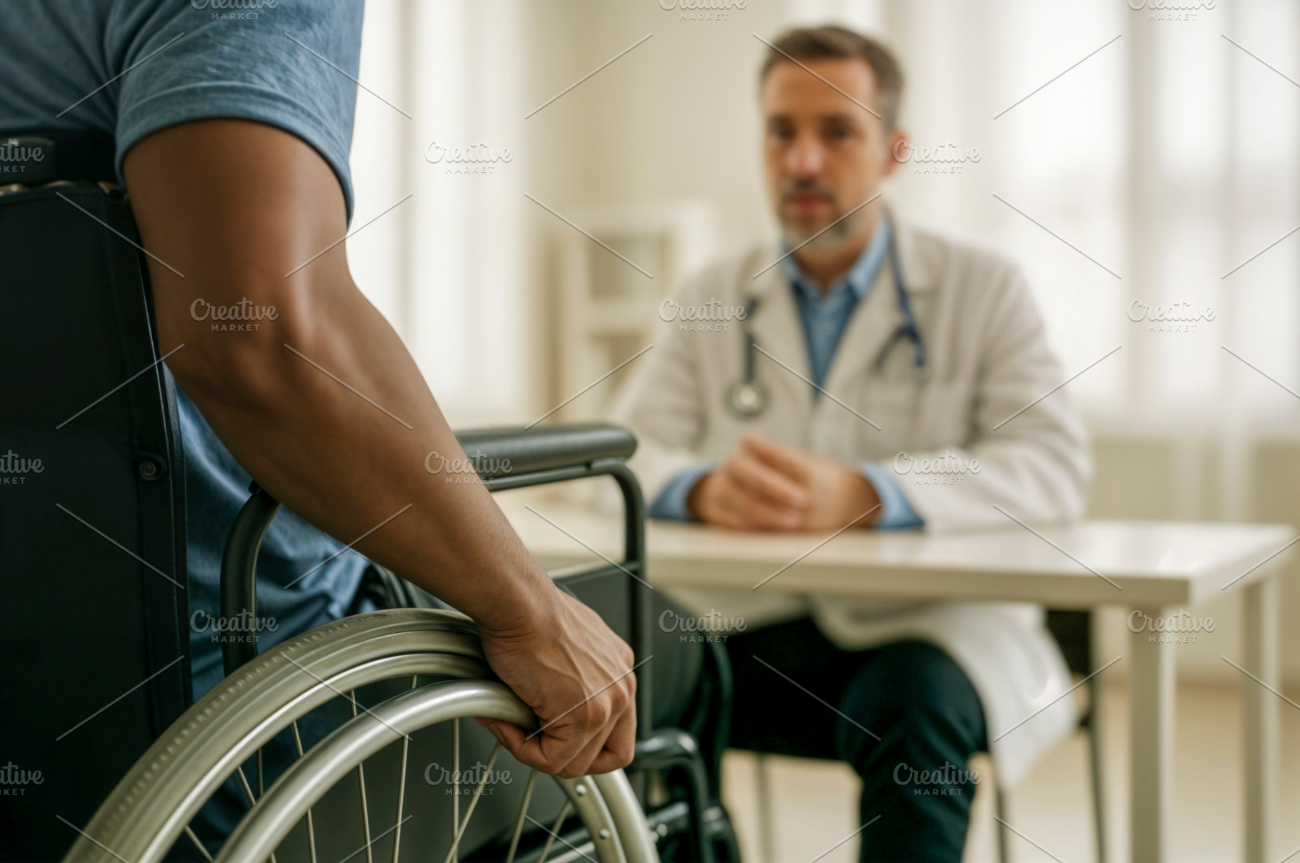 Patient in wheelchair, a Health & Medical Photo by rarrarorro