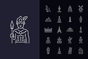 Country Icon Art Set, an Outline Icon by Prosymbols (Thumbnail 6 of 8)