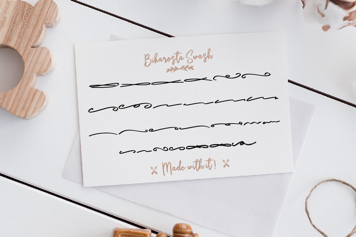 Bikarosta Font Duo with Extras, a Script Font by Maulana Creative (Photo 14 of 17)