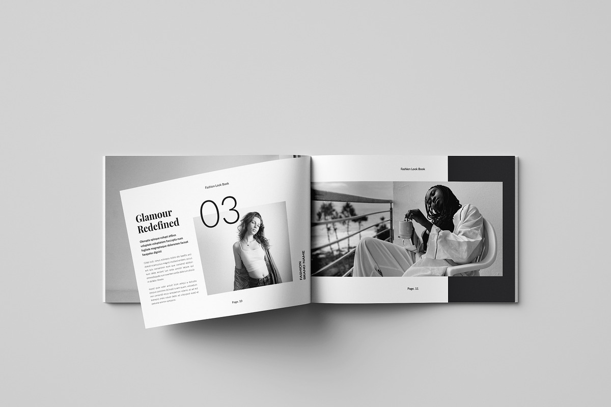 Fashion Lookbook Template Landscape, a Brochure Template by Spark_Creative (Photo 6 of 17)