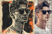 Grungy Line Art Photo Effects, an Action Add-On by Amorjesu.com (Thumbnail 15 of 25)