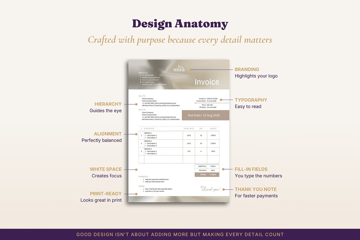 Invoice Templates 6 Designs Word, a Stationery Template by B2 Studio (Photo 14 of 18)