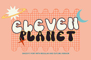 Eleven Planet - Groovy Font, a Font by Arendxstudio (Thumbnail 1 of 10)