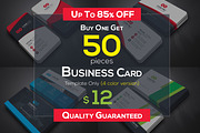 50 Business Cards Bundle, a Business Card Template by Genereux Art (Thumbnail 1 of 12)