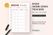 Printable Daily Medication Tracker, a Stationery Template by Snapybiz (Thumbnail 1 of 10)