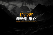 Factory Adventures Grunge Brush, a Blackletter Font by dansdesign (Thumbnail 9 of 12)