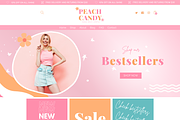 Peach Candy Shopify Theme, a Shopify Template by SunshineStudioBoutique (Thumbnail 2 of 11)