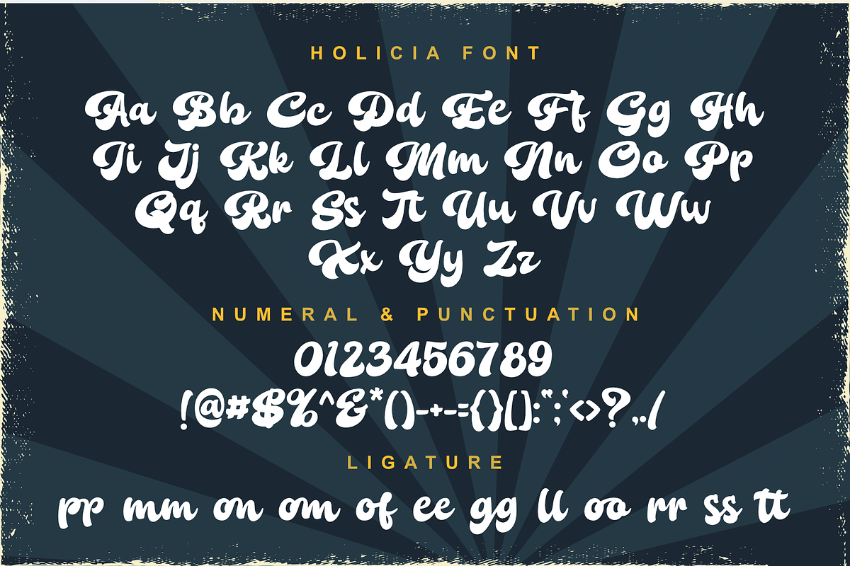 Holicya Retro Font, a Script Font by Dumadistyle (Photo 2 of 12)
