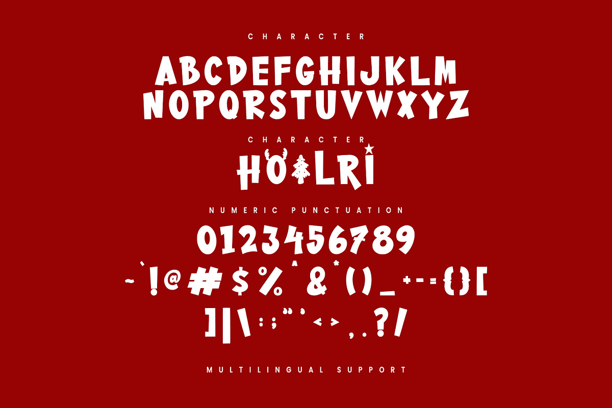 Fulood Display Font Christmas, a Sans Serif Font by Maulana Creative (Photo 4 of 7)