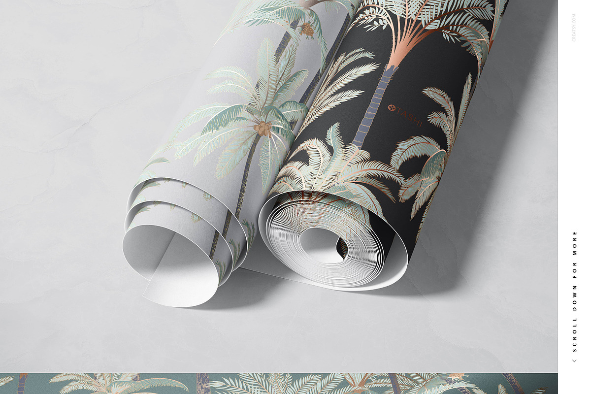 Paper Wallpaper Mockup Bundle, a Merchandise Mockup by creatsy5 (Photo 4 of 21)