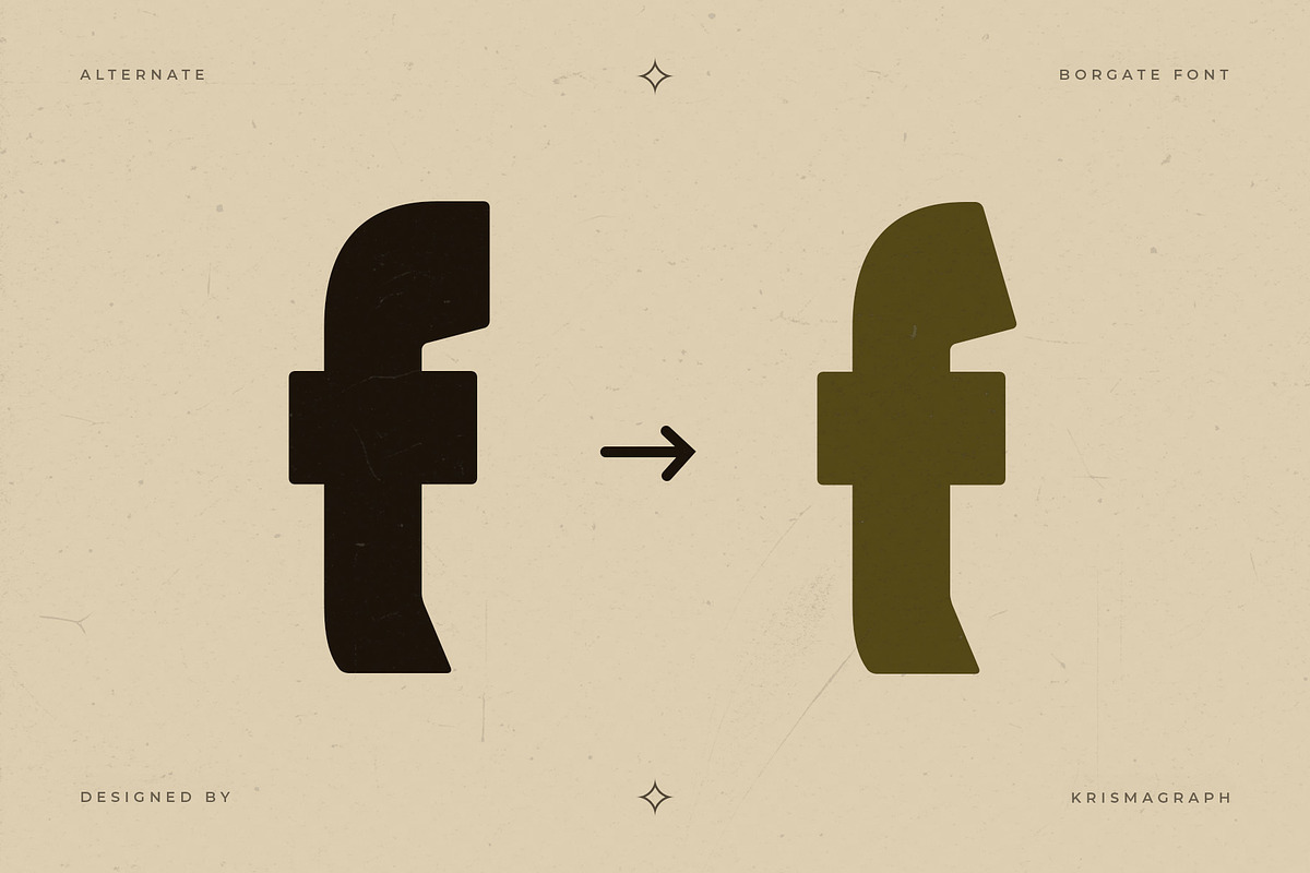 Borgate – Retro Display Font, a Sans Serif Font by Krismagraph (Photo 8 of 10)