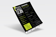 Dark Background Resume CV, a Resume Template by iDoodle Studio (Thumbnail 3 of 4)