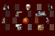 Retro Pin Up Girl Halloween Stickers, a Person Illustration by ElenazlataArt (Thumbnail 4 of 5)