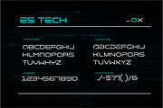 ES Tech Font (New), a Sans Serif Font by Akdesain (Thumbnail 2 of 2)