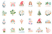Cute Boho Christmas Clipart, an Illustration by Sublimation Artist (Thumbnail 2 of 6)