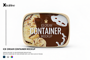 Ice Cream Container Mockup, a Packaging Mockup by Xtrahive (Thumbnail 1 of 2)